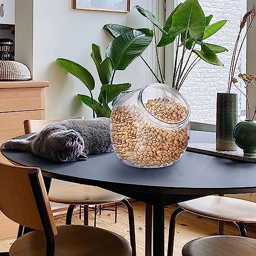 Clear Slanted Plastic Storage Jar with Lid