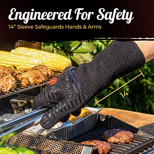 Grill Gloves Heat Proof for Men Grilling BBQ Heat Resistant Gloves