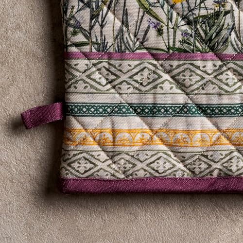 100% Cotton Oven Mitt & Pot Holder Set
