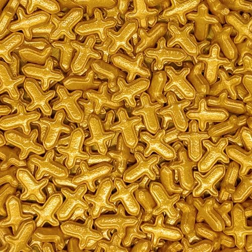 Gold Cross Sprinkles Edible Toppers Cake Decorating Mixed Size Cake Decorations Cupcake Toppers Cookie Decorating Perfect for Cakes (3 Ounce)