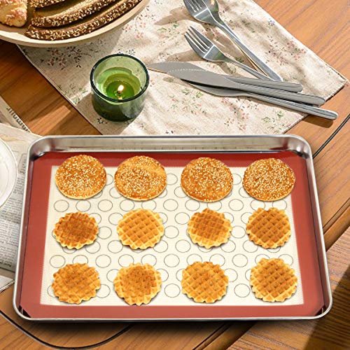 Baking Sheet with Silicone Mat Set