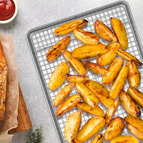 Baking Sheet with Rack Set [2 Pans + 2 Racks]