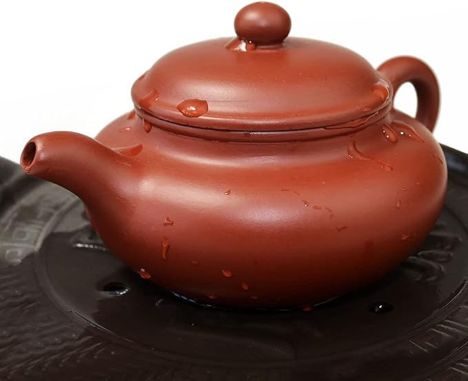 Teapot 8.6oz Chinese Genuine Black Clay Zisha Classics Pot Infusers Tea (Red Dahongpao)