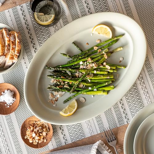 over&back Rim Stoneware Serving Platter