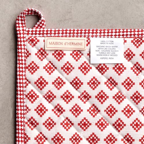 100% Cotton Oven Mitt & Pot Holder Set (2 Count)