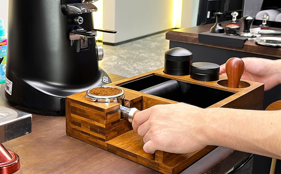 13.4'' Large Espresso Knock Box and Tamping Station