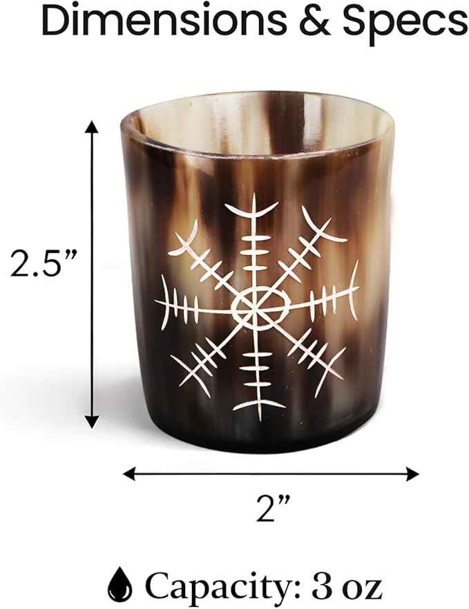 Handicrafts Home Viking Horn Shot Glasses Set of 12, Rustic Viking Drinkware Whiskey Shot Cups, Medieval Decor Gift Set for Groomsmen, Birthday Gifts for Men, Gifts for Dad, Room Decor for Men
