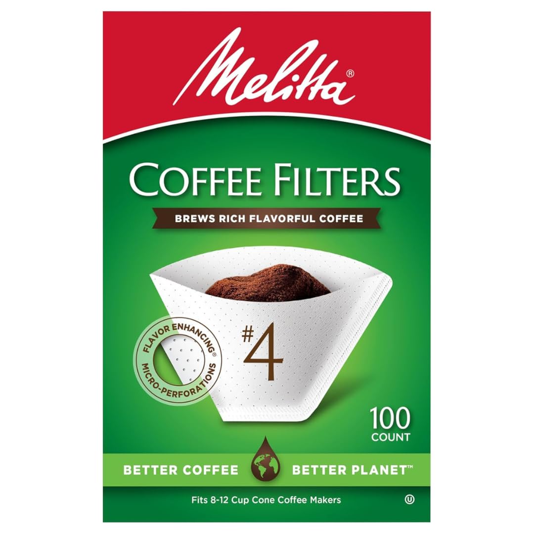 4 White Cone Coffee Filters (600 Count)