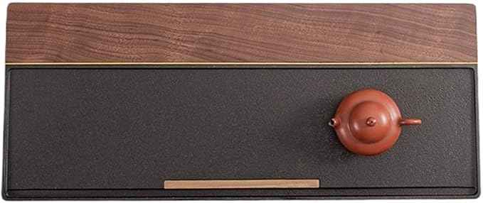 Tea Set Simple Walnut Solid Wood Tea Tray Home Kung Fu Tea Set Dry Brew Table Modern Home Stone Tea Table Chinese Tea Set