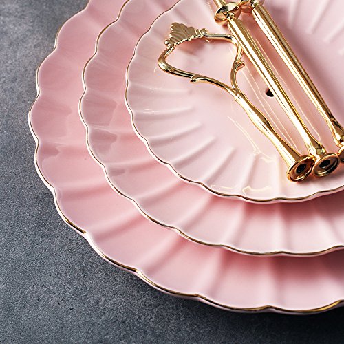 Sweejar 3 Tier Ceramic Cake Stand Wedding