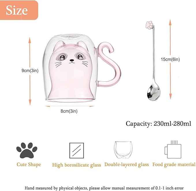 Gift Woman Birthday Cup Cat Coffee Cup Double Walled Cup A The Mug Cat Gift Mom Dad Mistress Friend Wife Idea Gift Idea Mother's Day Father's Day Valentine's Day Christmas Halloween Woman