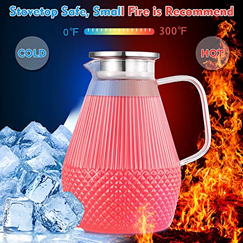 Glass Pitcher with Lid and Spout