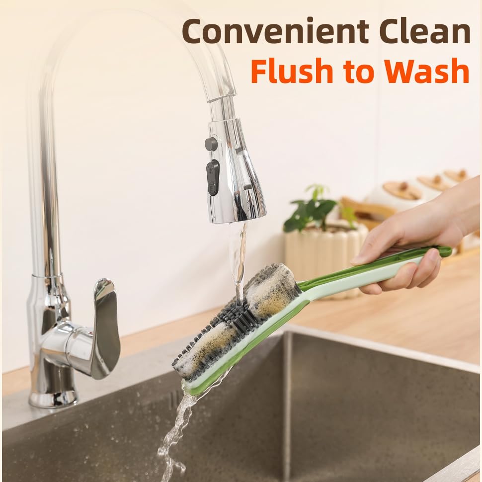 3-in-1 Detail Cleaning Brush, Crevice Grout Brush, 2PCS (2 Count)