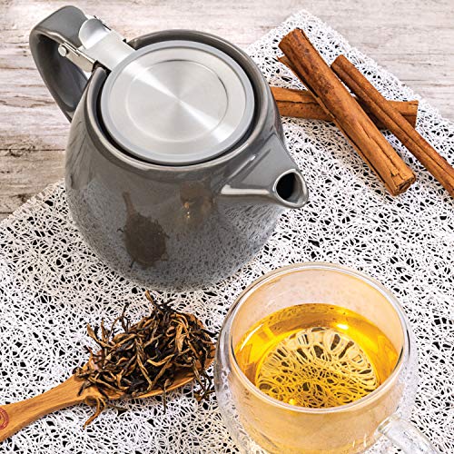 Pluto Porcelain Small Teapot Grey