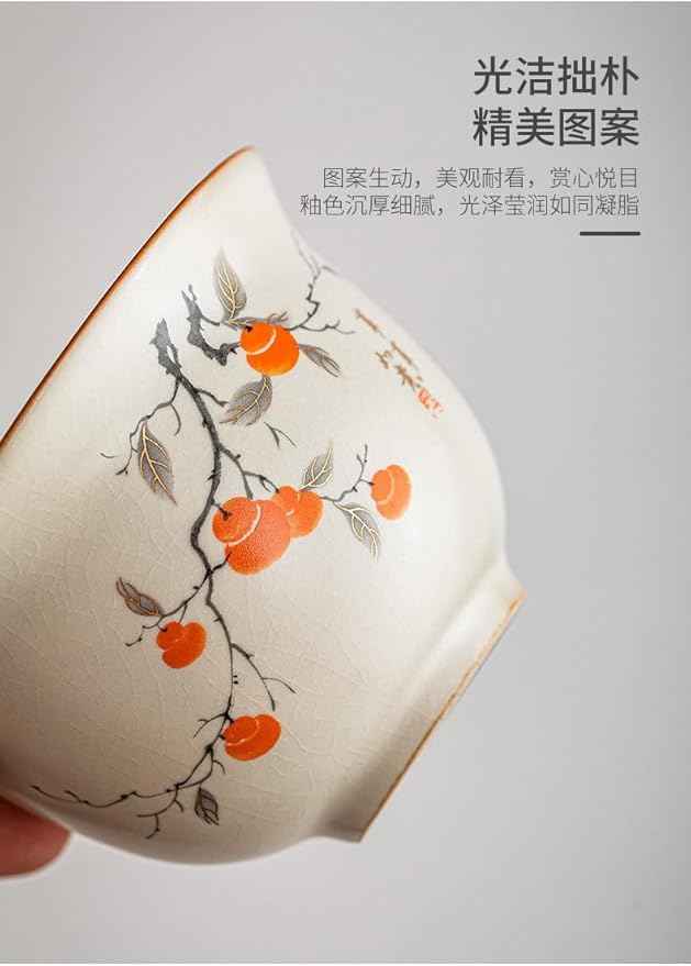 Ru Kiln Persimmon Pattern Tea Set, Teapot, Gaiwan and Cups-suit15