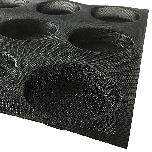 Silicone Hamburger Bread Forms Round Shape Bread Tray Silicone Perforated Silicone Bakery Molds Crusty Bread Bakeware