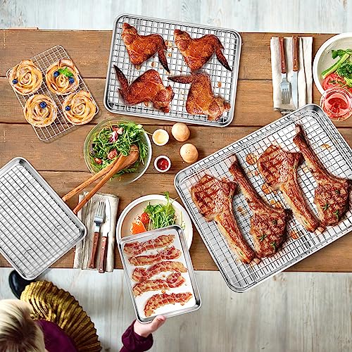 16 + 12.5 + 10.4 + 9 Inch Baking Sheet & Rack