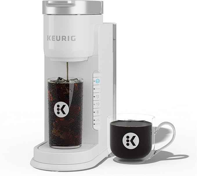 Keurig K-Iced Coffee Maker, Single Serve K-Cup Pod Iced Coffee Maker, With Hot and Cold Coffee Capabilities, Brews Any K-Cup Pod, White