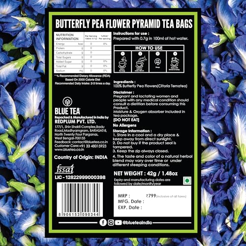 Butterfly Pea Flower Tea (60 Count)
