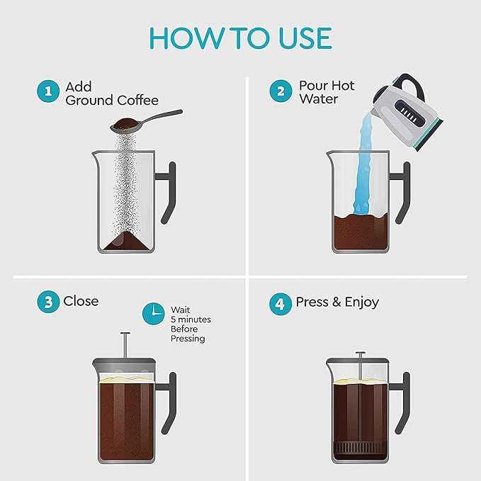 Belwares French Press Coffee Maker 50 oz - Large 304 Stainless Steel Double Wall Insulated Thermal Coffee Press for Home Kitchen, 4-Level Filtration with Extra Screens, Dishwasher Safe, 1.5L, Silver