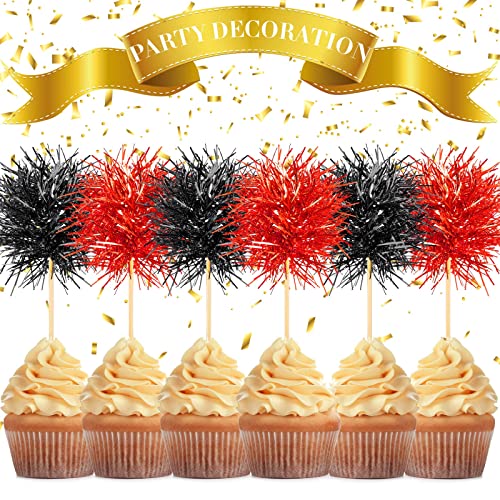 100 Pcs Halloween Foil Firework Cupcake Toppers
