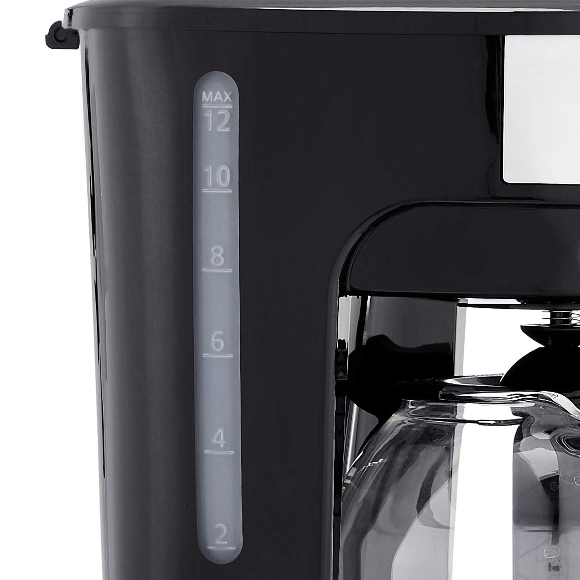 Coffee maker water window for measuring water