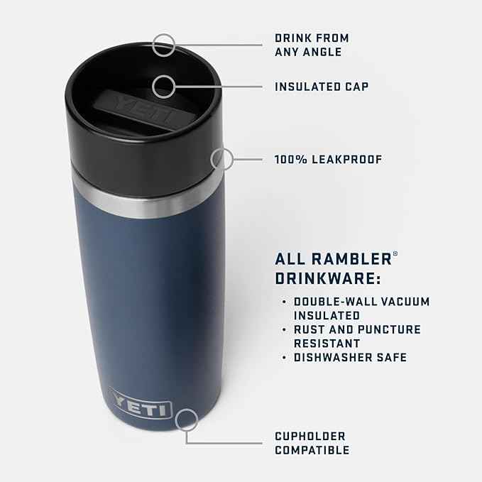 YETI Rambler 34 oz. French Press Coffee Maker, (1) 16 oz Travel Bottle, Stainless Steel, Cape Taupe