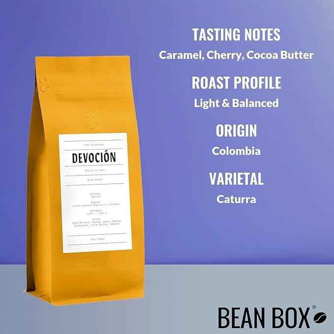 Bean Box Coffee Sampler - Roasted by Devocion, 4-Pack, Freshly Ground Coffee, Gourmet Coffee