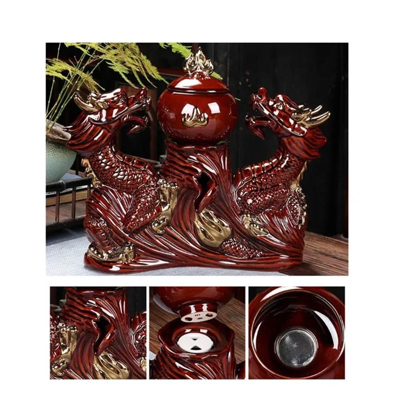 Teacup Set Automatic Tea Bone China Teapot and Cup Travel Teaset for Holiday Gifts
