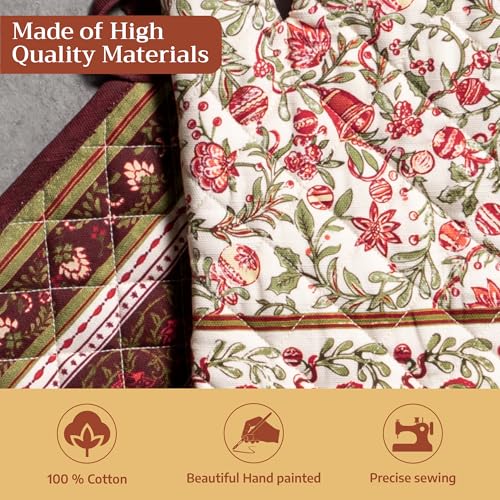100% Cotton Oven Mitt & Pot Holder Set (2 Count)