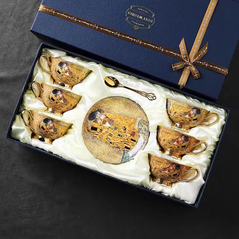 18 Piece European Bone China Coffee & Tea Cup Set