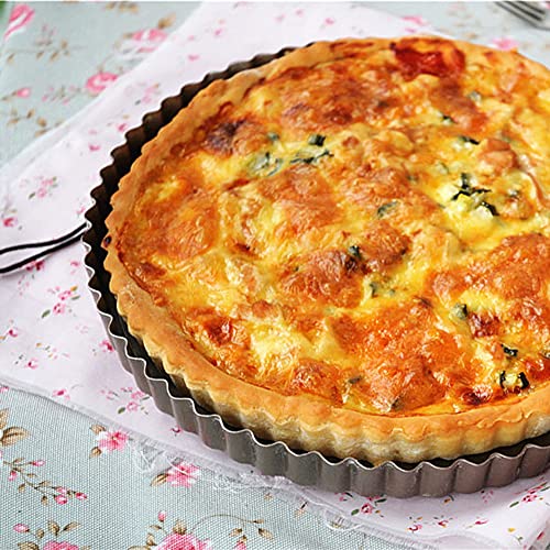 Tart Pan Set 7" and 9" Round Pie Pan with Removable Loose Bottom