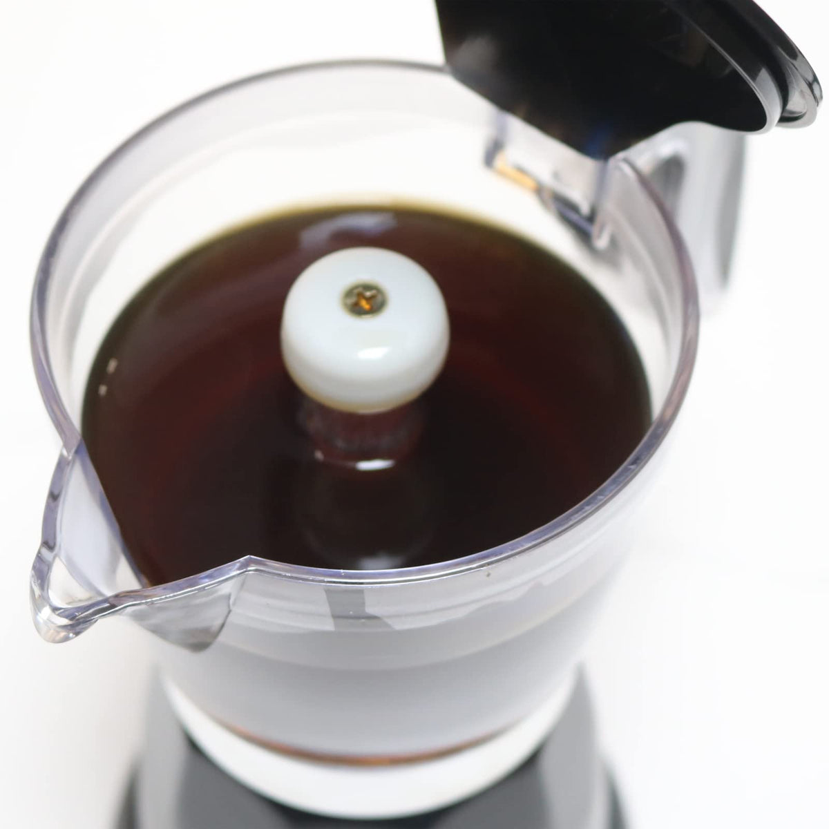 Portable 6-cup electric espresso maker, black
