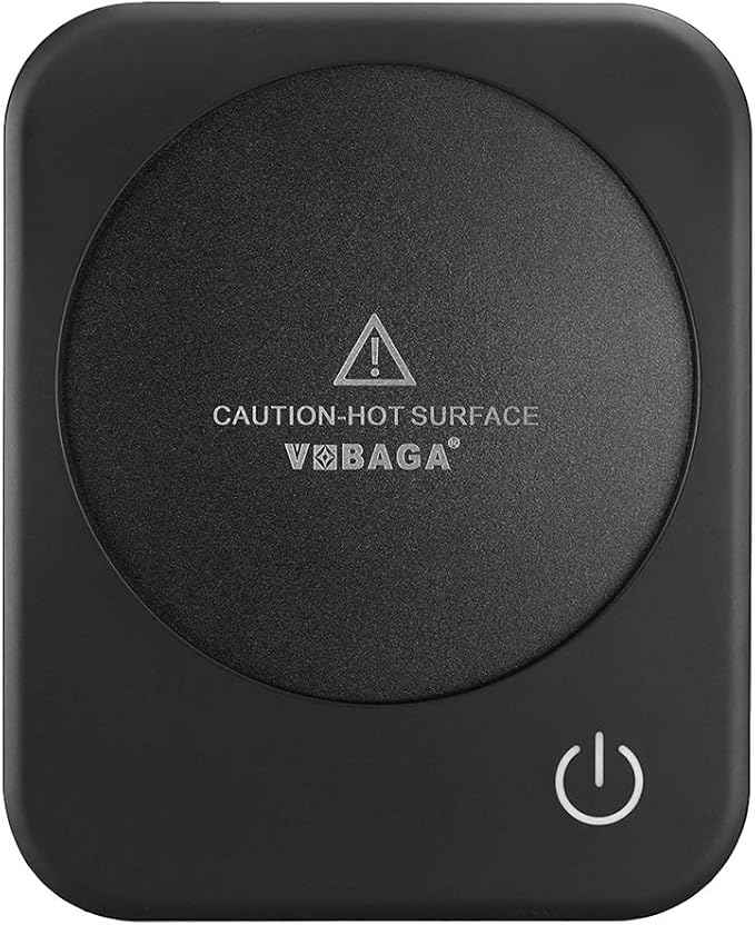 VOBAGA Coffee Mug Warmer, 4 Hours Auto Shut Off Cup Warmer for Office Home Desk with 3 Temperature Settings, Electric Coffee Warmer for Cocoa,Tea, Milk, Soup, Coffee Gifts Accessories for Women Men