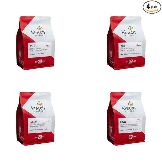 Bean Box Coffee Sampler - Espresso Roast, 4-Pack, Freshly Ground, Gourmet Coffee