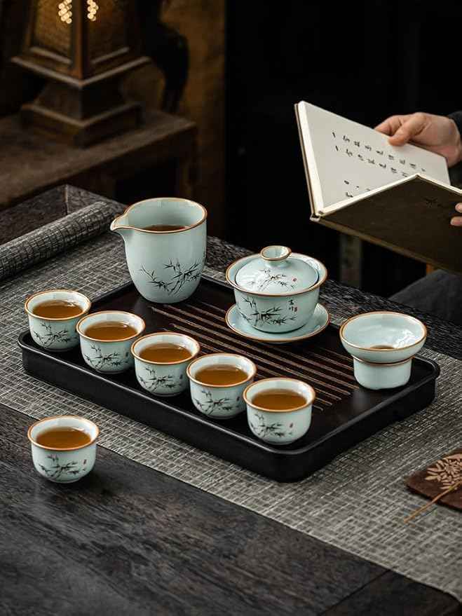Official Kiln Tea Set, Complete Brewing Teapot and Cups-suit1
