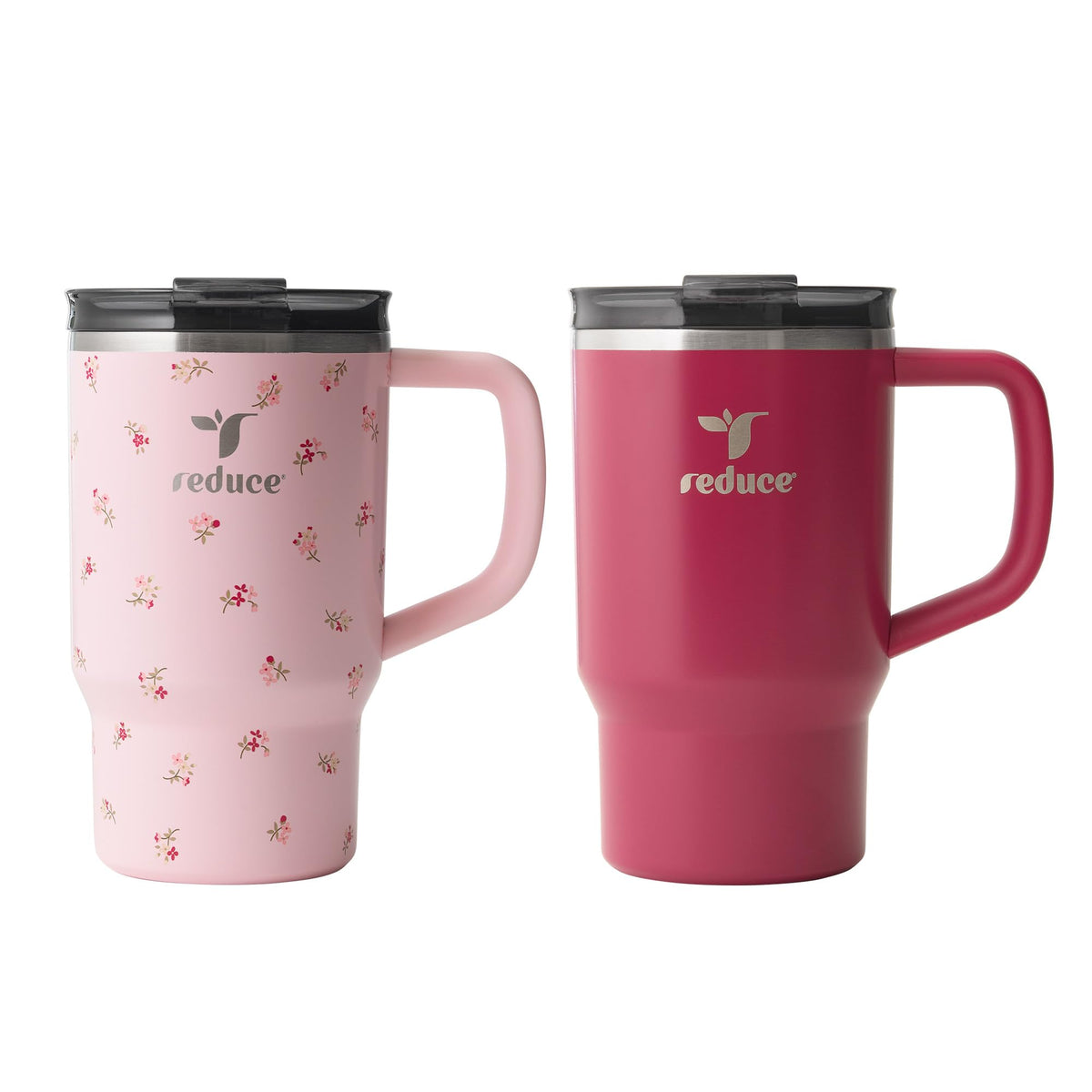 Insulated stainless steel coffee mug with slider lid