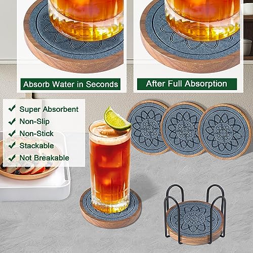 5 Pack Coasters for Drinks Absorbent