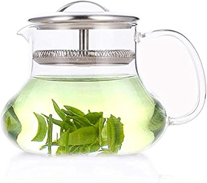 Yama Sitka 12oz Sitka Glass Teapot with Built-in Mesh Filter, Dishwasher Safe, Ideal for Loose Leaf Tea, Dishwasher Safe