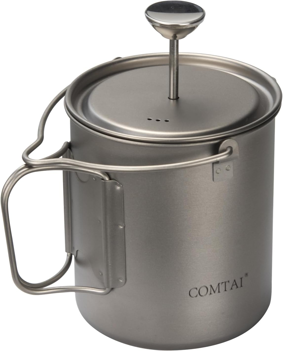 Titanium French Press Pot 750mL/25 fl oz Coffee Maker Camping with Lid and Filter Titanium French Press Cup Backpacking for Outdoor Hiking Camp - Blissbrew