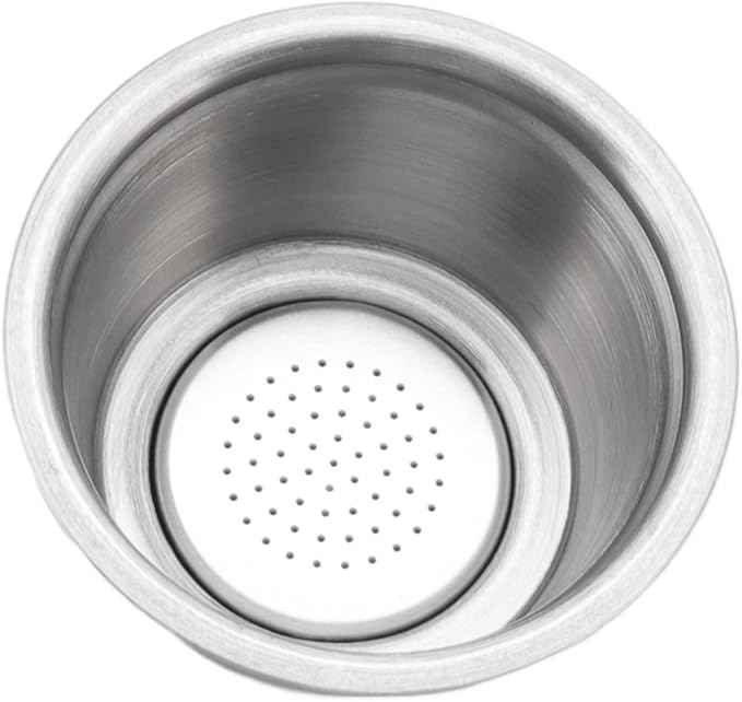Refillable Coffee Capsule, Stainless Steel Reusable Coffee Pod, High Temperature with Food Grade Silicone Lid for Machines, Includes Scoop and Brush (White)