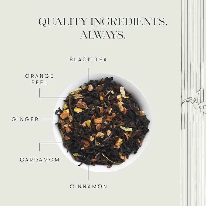 Luxmi Estates - Orange Spice - Black Darjeeling Tea - Loose Leaf - 100g (50 cups) | Special Edition Autumn Tea | Smooth, Flavorful, Robust and Caffeinated