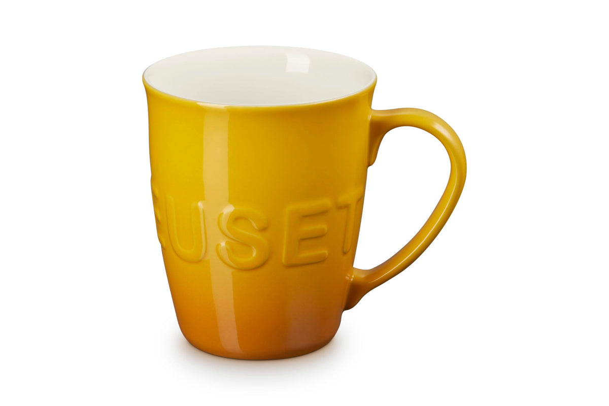 Stoneware mug showing comfortable handle