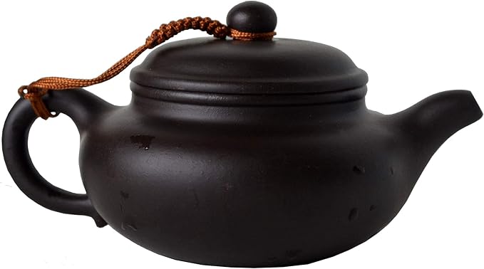 Teapot 8.6oz Chinese Gongfu Tea Genuine Black Clay Zisha Classics Pot Infusers Tea