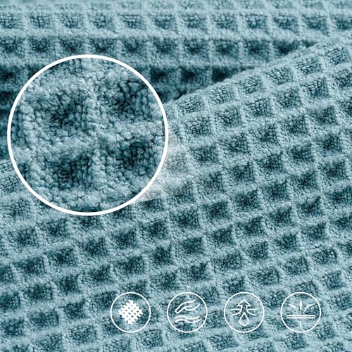 430 GSM Poly Blend Microfiber Quick Dry Waffle Bath Towel (4 Count)