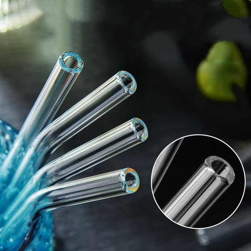16 Pack Reusable Glass Straws