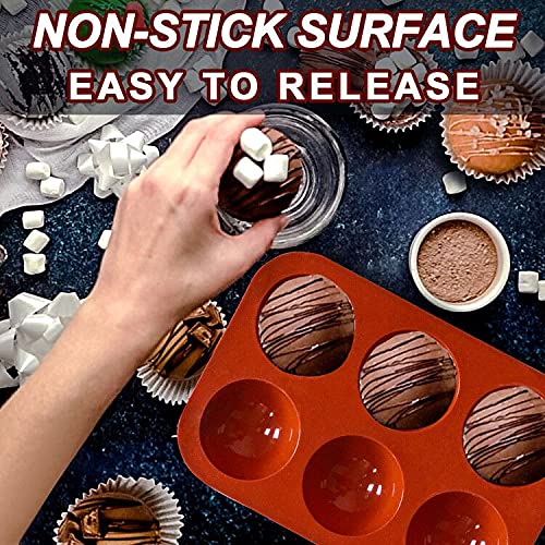 6 Holes Medium Semi Sphere Silicone Molds (86 Count)