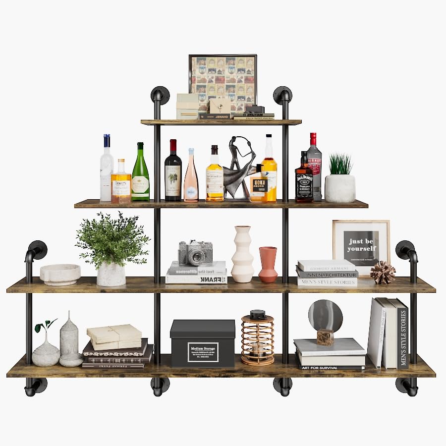 63" Industrial Pipe Shelving