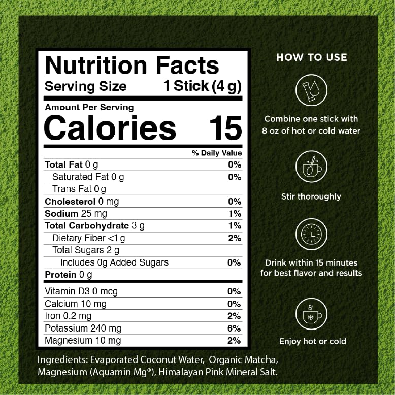 Hydration Matcha Instant Packets w