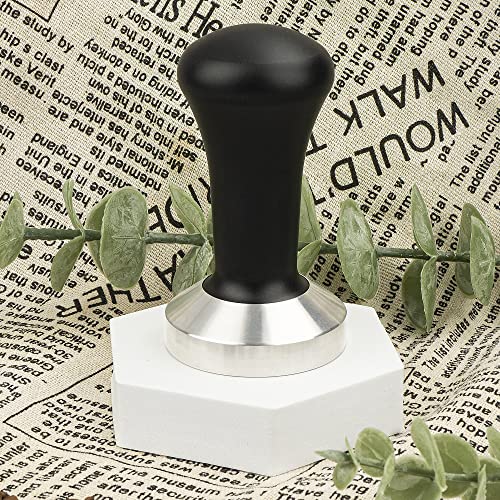 51mm Coffee Hand Tamper 304 Stainless Steel Base Professional Espresso Press for Portafilter Coffee Machine Barista Tool